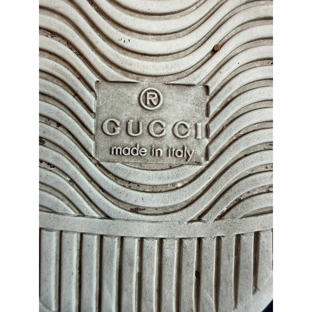 Gucci Ace GG Supreme Tiger Web Stripe Sneakers Black Leather Men US 11 Ebay Cert